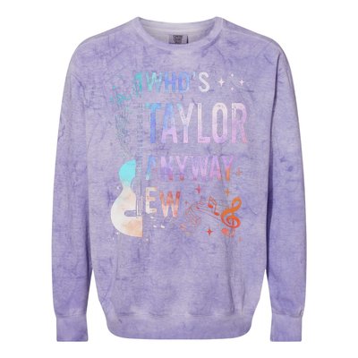 Taylor First Name Who Is Taylor Anyway Ew Groovy 80s Colorblast Crewneck Sweatshirt