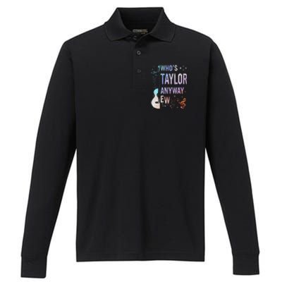 Taylor First Name Who Is Taylor Anyway Ew Groovy 80s Performance Long Sleeve Polo