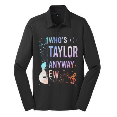 Taylor First Name Who Is Taylor Anyway Ew Groovy 80s Silk Touch Performance Long Sleeve Polo