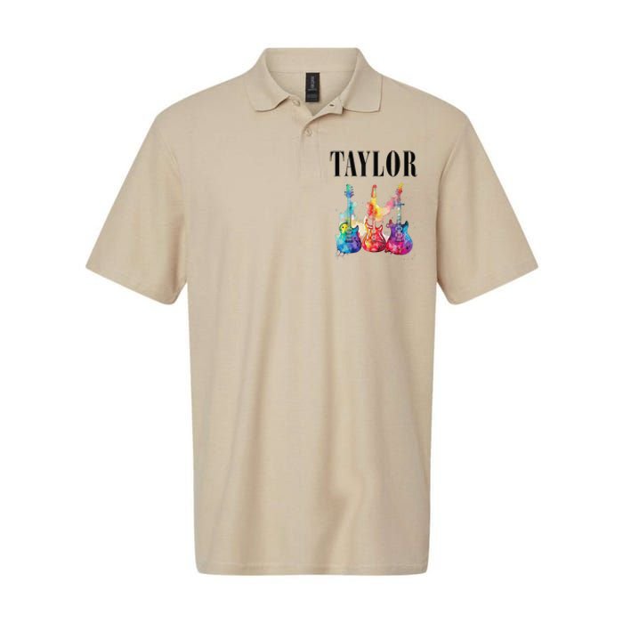 Taylor First Name Personalized Groovy 80s 90s Softstyle Adult Sport Polo