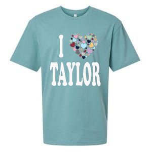 Taylor First Name Girl I Love Taylor Sueded Cloud Jersey T-Shirt