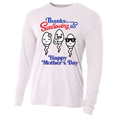 Thanks For Not Swallowing Us Happy Mother's Day Cooling Performance Long Sleeve Crew