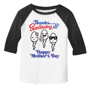 Thanks For Not Swallowing Us Happy Mother's Day Toddler Fine Jersey T-Shirt