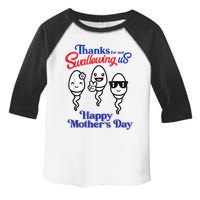 Thanks For Not Swallowing Us Happy Mother's Day Toddler Fine Jersey T-Shirt