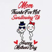 Thanks For Not Swallowing Us Happy MotherS Day Button