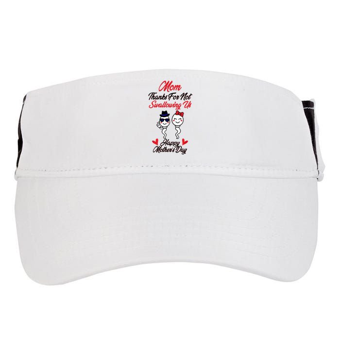 Thanks For Not Swallowing Us Happy MotherS Day Adult Drive Performance Visor