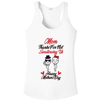 Thanks For Not Swallowing Us Happy MotherS Day Ladies PosiCharge Competitor Racerback Tank