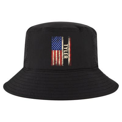 Tyler First Name Gift Tyler Name American Flag Gift Cool Comfort Performance Bucket Hat