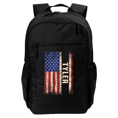 Tyler First Name Gift Tyler Name American Flag Gift Backpack