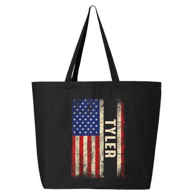 Tyler First Name Gift Tyler Name American Flag Gift 25L Jumbo Tote