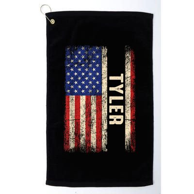 Tyler First Name Gift Tyler Name American Flag Gift Golf Towel