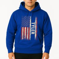 Tyler First Name Gift Tyler Name American Flag Gift Hoodie