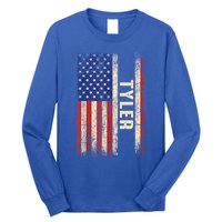 Tyler First Name Gift Tyler Name American Flag Gift Long Sleeve Shirt