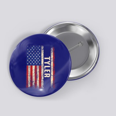 Tyler First Name Gift Tyler Name American Flag Gift Button