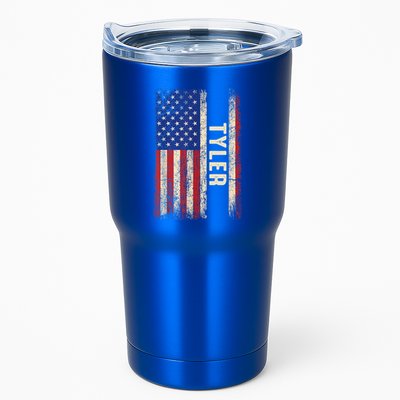 Tyler First Name Gift Tyler Name American Flag Gift Tumbler