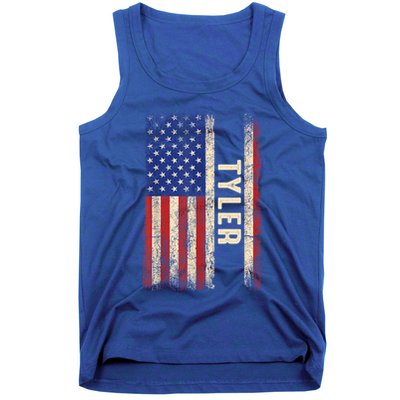 Tyler First Name Gift Tyler Name American Flag Gift Tank Top