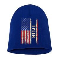 Tyler First Name Gift Tyler Name American Flag Gift Short Acrylic Beanie