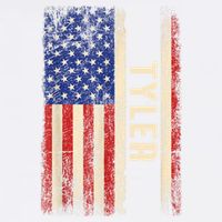 Tyler First Name Gift Tyler Name American Flag Gift Garment-Dyed Sweatshirt