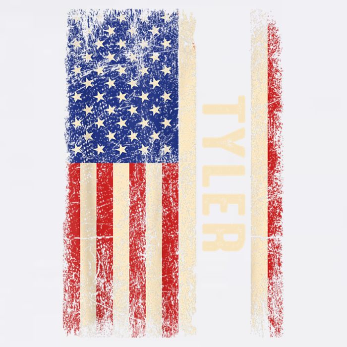 Tyler First Name Gift Tyler Name American Flag Gift Garment-Dyed Sweatshirt