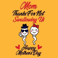 Thanks For Not Swallowing Us Happy MotherS Day Pom Pom 12in Knit Beanie
