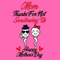 Thanks For Not Swallowing Us Happy MotherS Day Stripe Pom Pom Beanie