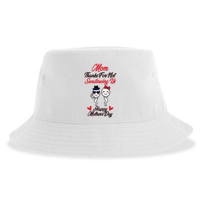 Thanks For Not Swallowing Us Happy MotherS Day Sustainable Bucket Hat