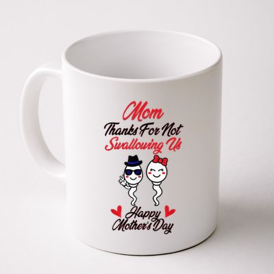 Thanks For Not Swallowing Us Happy MotherS Day Mug