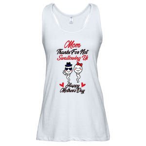 Thanks For Not Swallowing Us Happy MotherS Day Ladies Essential Flowy Tank