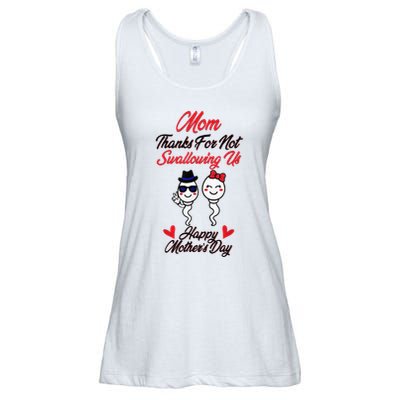 Thanks For Not Swallowing Us Happy MotherS Day Ladies Essential Flowy Tank