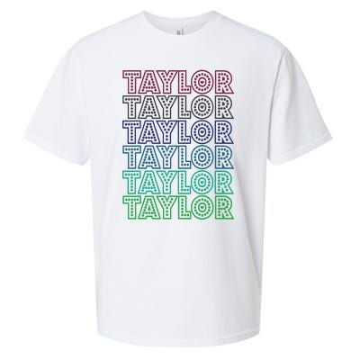 Taylor First Name I Love Taylor Sueded Cloud Jersey T-Shirt