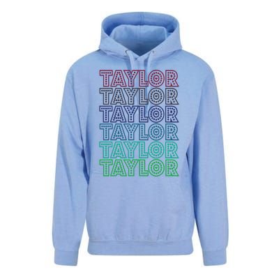 Taylor First Name I Love Taylor Unisex Surf Hoodie