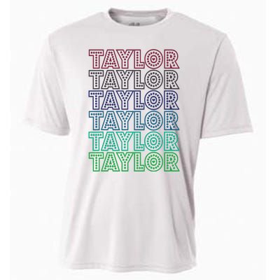 Taylor First Name I Love Taylor Cooling Performance Crew T-Shirt