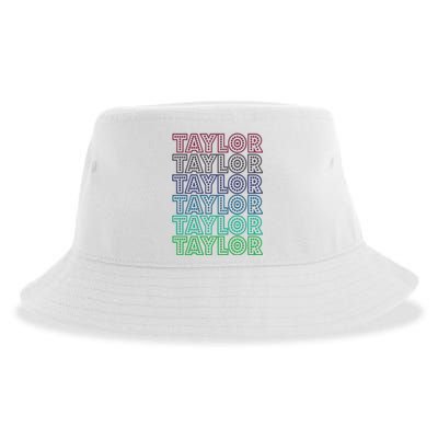 Taylor First Name I Love Taylor Sustainable Bucket Hat