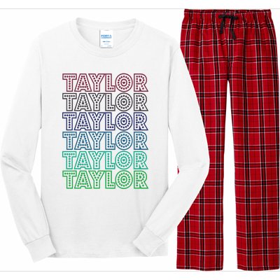 Taylor First Name I Love Taylor Long Sleeve Pajama Set