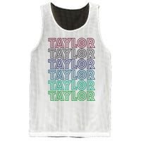 Taylor First Name I Love Taylor Mesh Reversible Basketball Jersey Tank