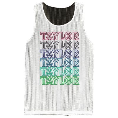 Taylor First Name I Love Taylor Mesh Reversible Basketball Jersey Tank