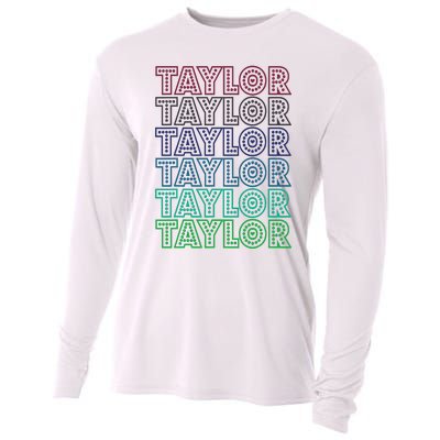 Taylor First Name I Love Taylor Cooling Performance Long Sleeve Crew