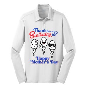 Thanks For Not Swallowing Us Happy Mother's Day Father's Day Silk Touch Performance Long Sleeve Polo