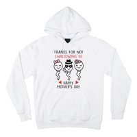 Thanks For Not Swallowing Us Happy Mother's Day Funny Hoodie