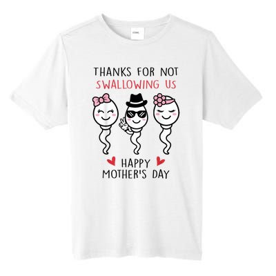 Thanks For Not Swallowing Us Happy Mother's Day Funny Tall Fusion ChromaSoft Performance T-Shirt