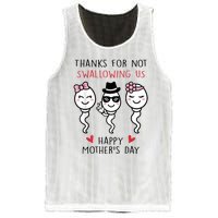 Thanks For Not Swallowing Us Happy Mother's Day Funny Mesh Reversible Basketball Jersey Tank