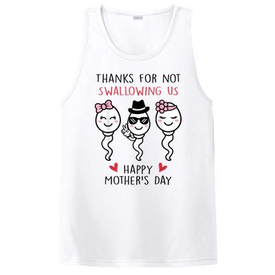 Thanks For Not Swallowing Us Happy Mother's Day Funny PosiCharge Competitor Tank