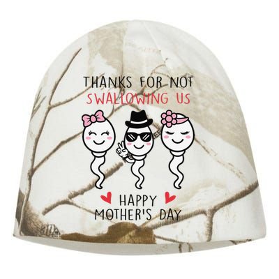 Thanks For Not Swallowing Us Happy Mother's Day Funny Kati - Camo Knit Beanie