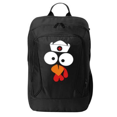 Turkey Face Nurse Gift For Nurse Doctor Thanksgiving Day Gift City Backpack