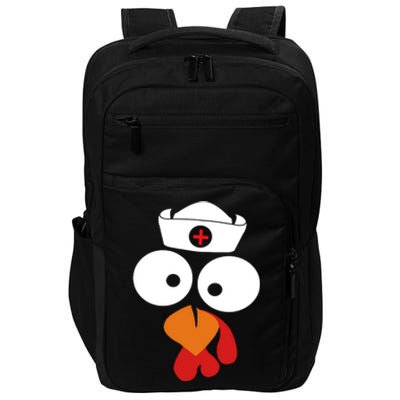 Turkey Face Nurse Gift For Nurse Doctor Thanksgiving Day Gift Impact Tech Backpack