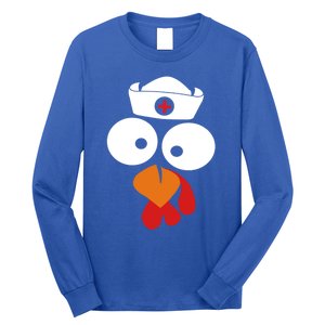 Turkey Face Nurse Gift For Nurse Doctor Thanksgiving Day Gift Long Sleeve Shirt