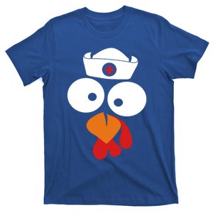 Turkey Face Nurse Gift For Nurse Doctor Thanksgiving Day Gift T-Shirt