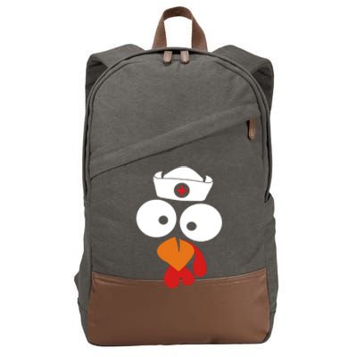 Turkey Face Nurse Gift For Nurse Doctor Thanksgiving Day Gift Cotton Canvas Backpack