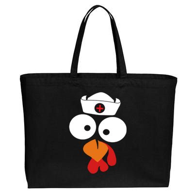 Turkey Face Nurse Gift For Nurse Doctor Thanksgiving Day Gift Cotton Canvas Jumbo Tote