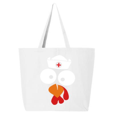 Turkey Face Nurse Gift For Nurse Doctor Thanksgiving Day Gift 25L Jumbo Tote